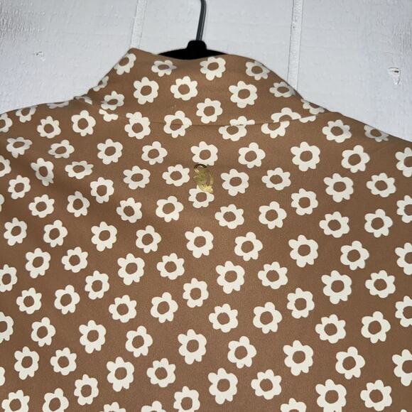 Smith & Quinn Women’s Floral Daisy Mock Neck Top Long Sleeve Tennis Pickleball S - Picture 5 of 7